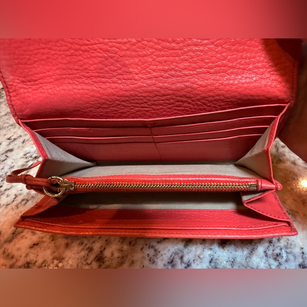 🧡 Authentic Chloé Paradise Pink Leather Wallet w/ authentication card. EUC - Picture 6 of 16